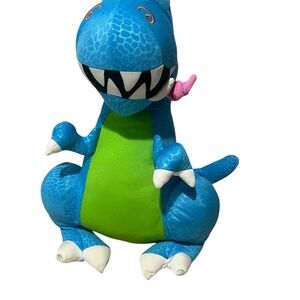 Vibrant Blue and Green Dinosaur Plush Toy